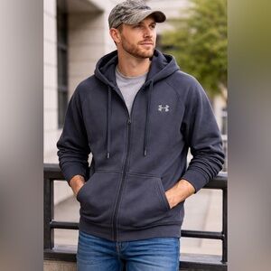 Under Armour Men’s Full Zip Hooded Fleece Hoodie Jacket Navy Blue XL